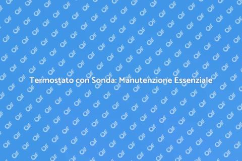 Manutenzione Termostato con Sonda