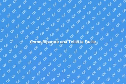 Riparare una Toilette: Guida Pratica
