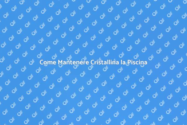 Manutenzione Essenziale per Piscina Fuori Terra