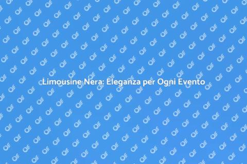 Noleggio Limousine Nera per Eventi