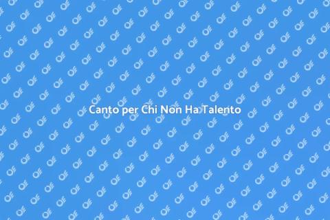 Lezione di Canto per Principianti