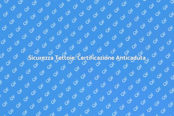 Sicurezza nei Lavori su Tettoie