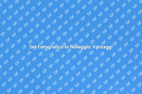 Noleggiare un Set Fotografico
