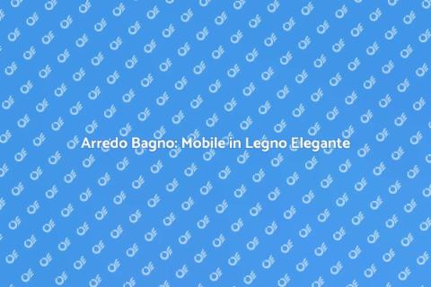 Mobile da Appoggio in Legno per Bagno