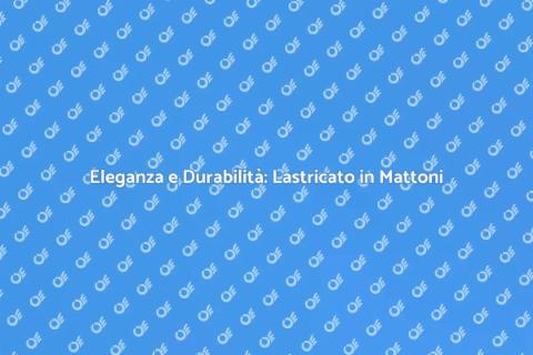 Lastricato in Mattoni per Esterni