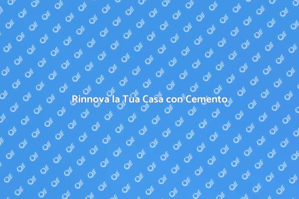 Ristrutturare con Pavimento in Cemento