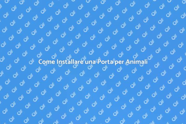 Installazione Porta per Animali Domestici