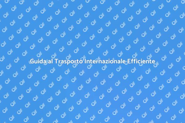Effettua il Tuo Trasporto Internazionale!