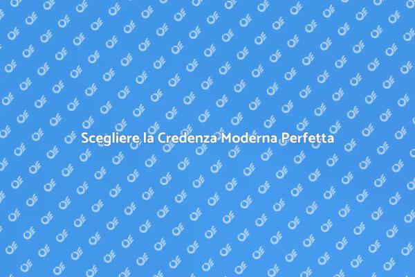 La Credenza Moderna: Stile e Funzionalità