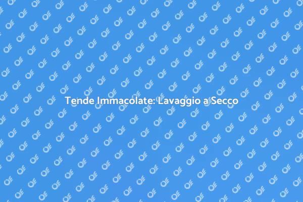 Lavaggio a Secco per Tende Perfette
