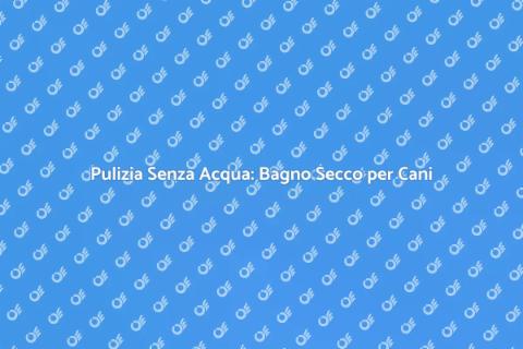 Bagno Secco per Cani: Coccole e Cura