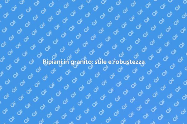 Eleganza dei ripiani in granito