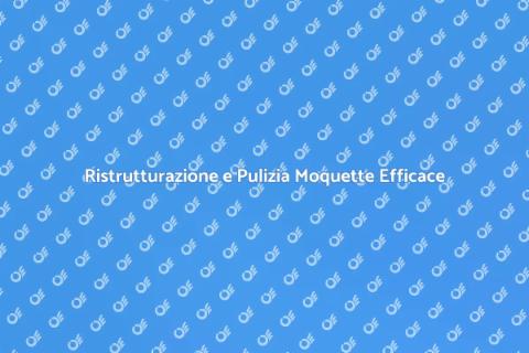 Pulizia e Ristrutturazione Moquette