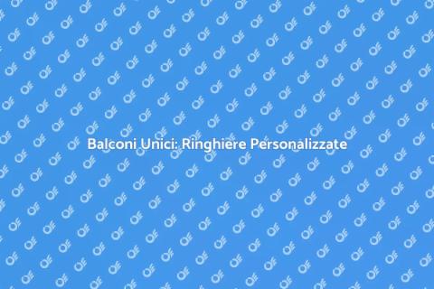 Ringhiere per Balconi: Stile Unico