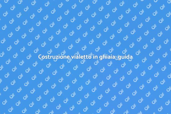Costruisci il tuo vialetto in ghiaia