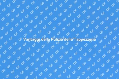 Pulizia della Tappezzeria Efficace