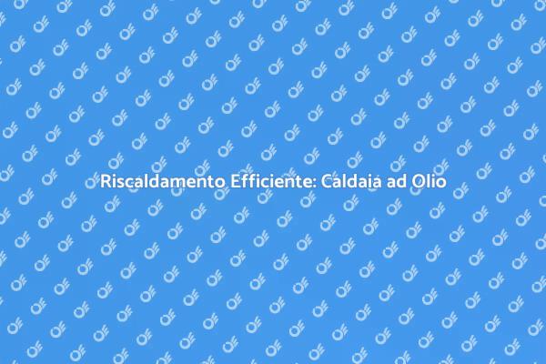 Comfort Termico con Caldaia ad Olio