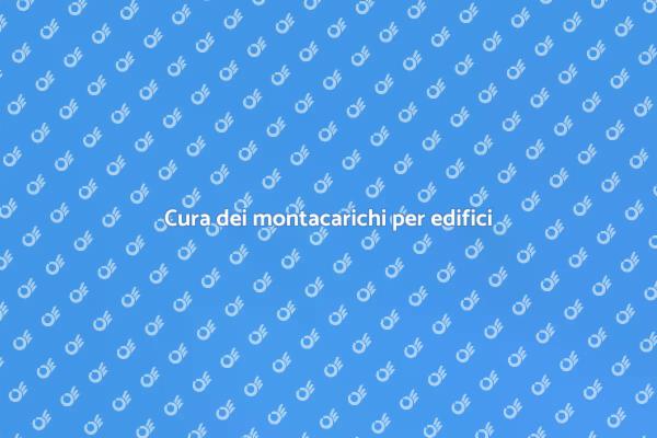 Manutenzione efficace per montacarichi