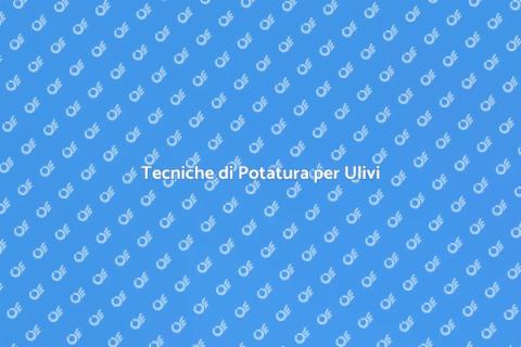 Potatura Olivo: Guida Essenziale