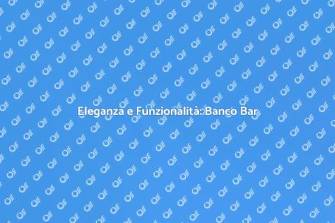 Banco Bar in Legno Massello: Design