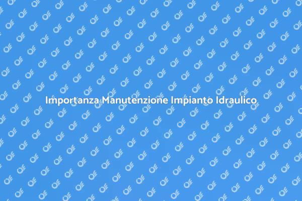 Manutenzione Essenziale per Impianto Idraulico