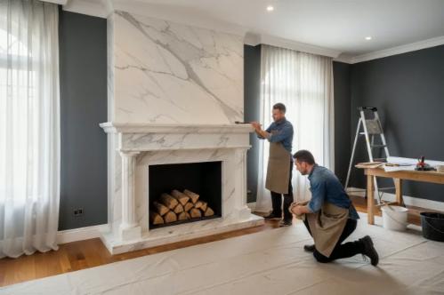 caminetti in marmo per loft urbani