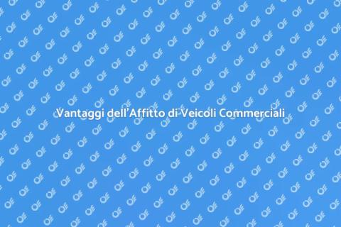 Affitto Veicolo Commerciale Leggero