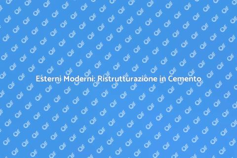 Ristrutturazione Esterni con Cemento