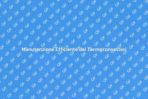 Manutenzione Termoconvettori Annuale