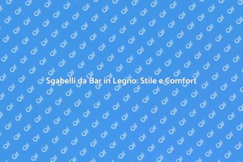 Sgabelli da Bar in Legno Eleganti