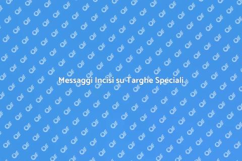Incidere Messaggi su Targhe Uniche