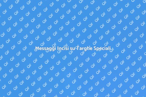 Targhe di Riconoscimento Personalizzate