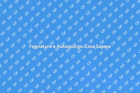 Autospurgo: Salva le Tue Fognature