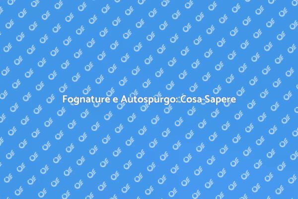 Autospurgo: Il Tuo Alleato per le Fognature