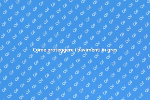 Protezione per pavimenti in gres porcellanato