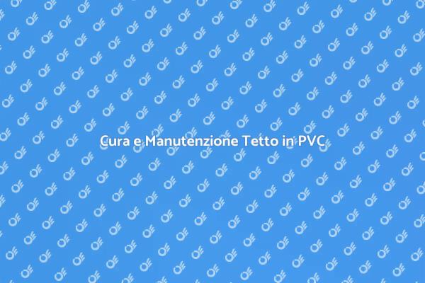 Guida alla Manutenzione del Tetto in PVC