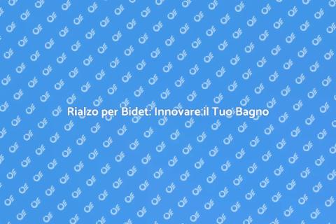 Rialzo per Bidet: Sostenibilità in Bagno