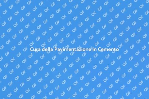Manutenzione Pavimentazione in Cemento