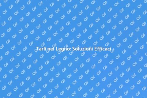 Rimozione Tarli: Proteggi il Tuo Legno