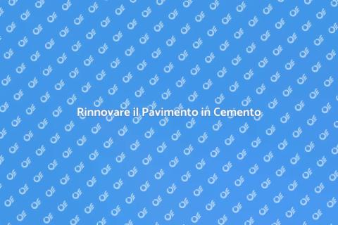 Rifare il Pavimento in Cemento