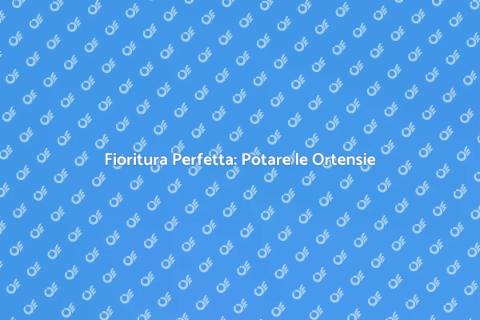 Potatura Ortensie per Fioriture Splendide
