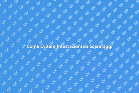 Prevenzione Scarafaggi in Locali