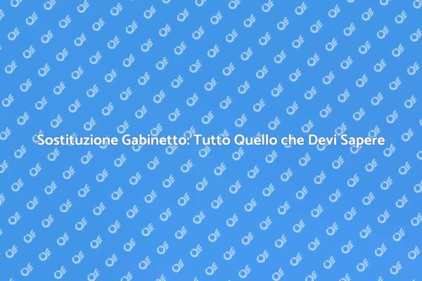 Sostituzione Gabinetto: Ecco Come Fare