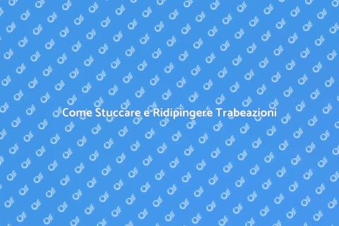 Stuccare e Ridipingere Trabeazione