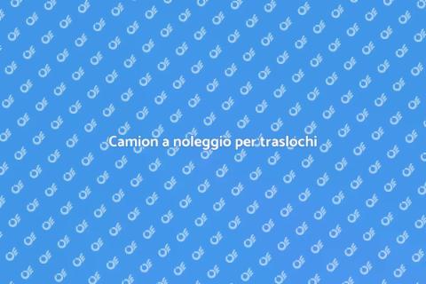 Noleggiare un camion per logistica