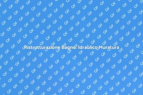Idraulico per Doccia in Muratura