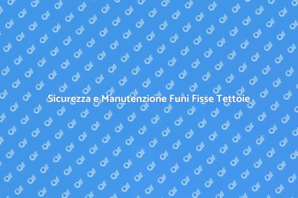 Manutenzione Sicura per Tettoie Fisse