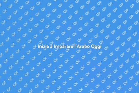 Lezioni di Lingua Araba per Principianti