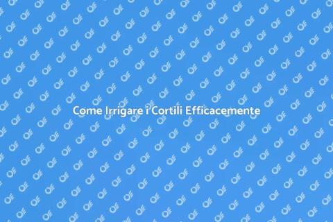 Irrigazione per Cortili: Guida Pratica