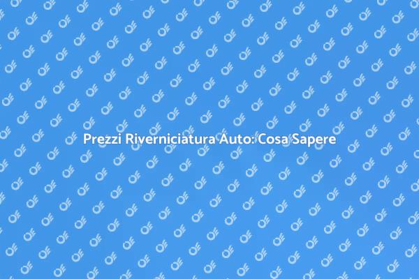 Costo Riverniciatura Auto: Tutto Quello che Devi Sapere